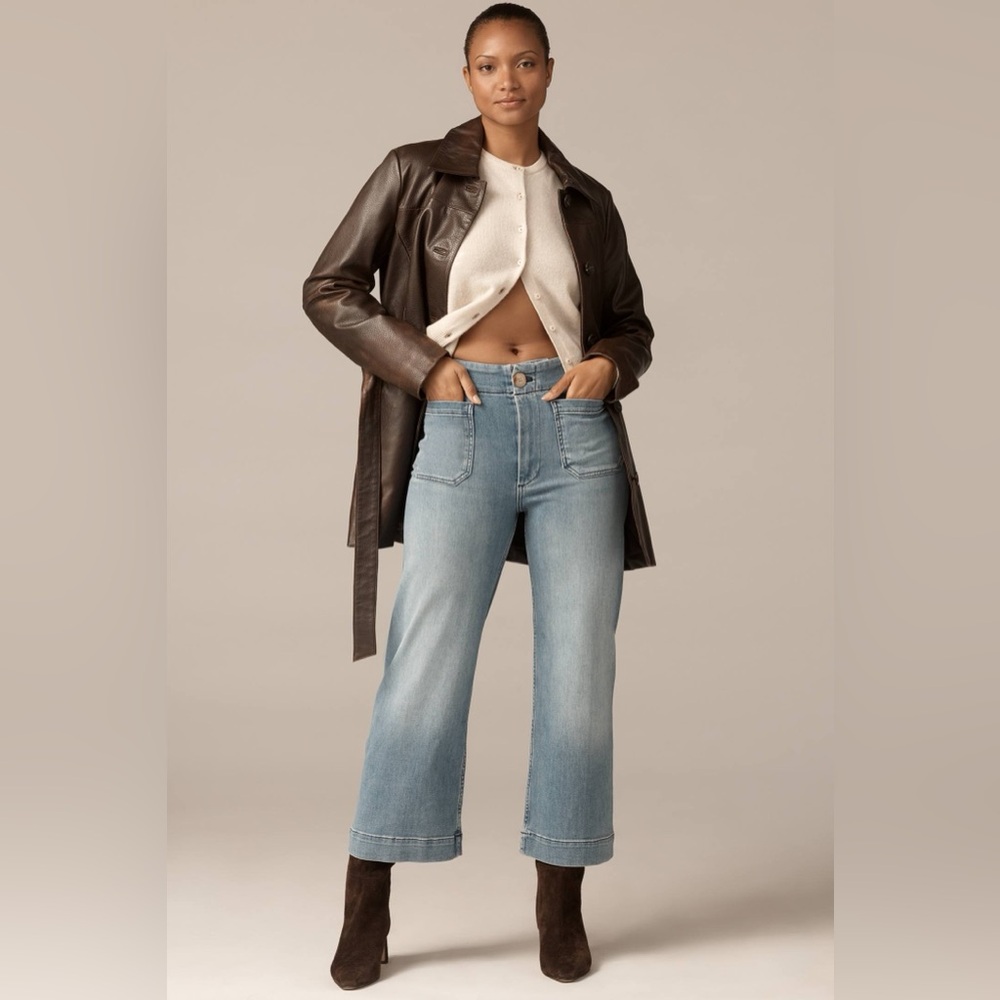 Maeve The Curvy Colette Crop Wide-Leg Jeans size 32p - Picture 2 of 11
